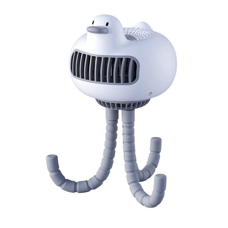 WT-E20 Stroller Fan USB Mute Portable Octopus High Air Volume Mini Fan, Style: Shake Head Type (White) - Electric Fans by buy2fix | Online Shopping UK | buy2fix