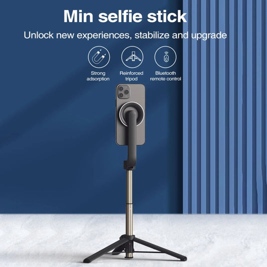 Magnetic Selfie Stick Tripod Handheld Stabilizer Rod With Remote Controller(White) by buy2fix