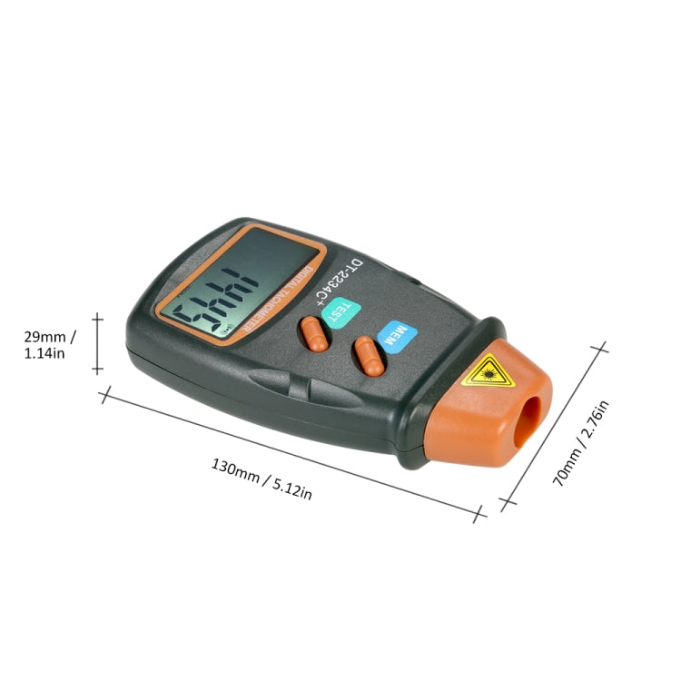 DT2234C+ Handheld Portable Motor Gear Tachometer Laser Tachometer - Tachometers & Anemometer by buy2fix | Online Shopping UK | buy2fix