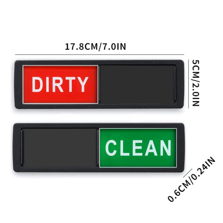 Dishwasher Magnet Clean Dirty Sign Double-Sided Refrigerator Magnet(Silver Black and White Rough Characters) by buy2fix