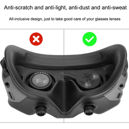 For DJI Goggles 2 Sunnylife AT-BHT565 Dustproof Lens Protective Cover VR Glasses Silicon Cover(Black) - VR Accessories by Sunnylife | Online Shopping UK | buy2fix