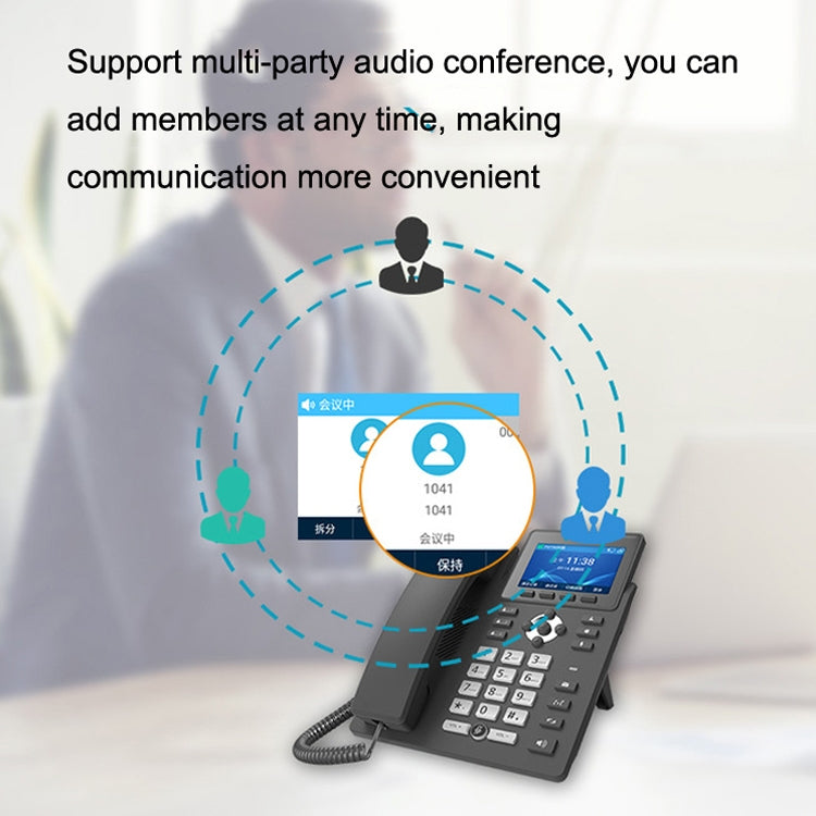 S135 PSTN+SIP Dual Mode Recording Smart Phone 6 Ways VOIP Network Phone IP Phone by buy2fix