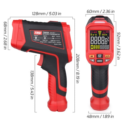 TASI TA603B -32-1380 degrees Celsius Color Screen Infrared Thermometer Industrial Electronic Thermometer - Thermostat & Thermometer by TASI | Online Shopping UK | buy2fix