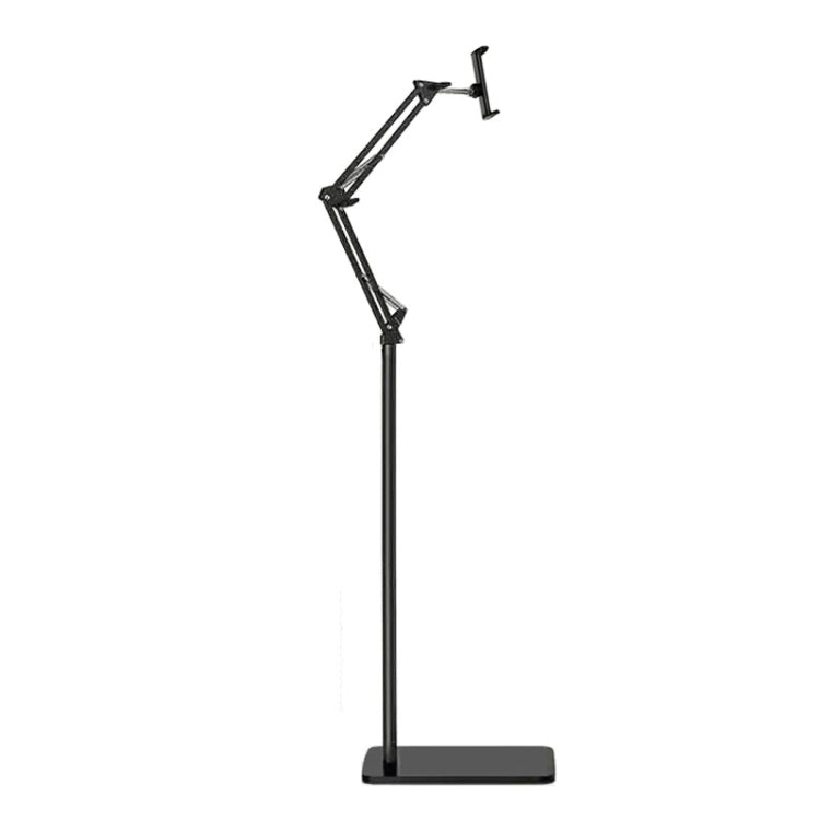 155cm Mobile Phone Tablet Live Broadcast Bedside Lifting Bracket Cantilever Floor Stand (Black) - Lazy Bracket by buy2fix | Online Shopping UK | buy2fix