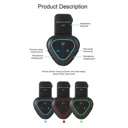 LX1 Motorcycle Half Helmet Waterproof Wireless 5.3 Bluetooth Headset, Version: English(Classic Red) - Motorcycle Walkie Talkie by buy2fix | Online Shopping UK | buy2fix