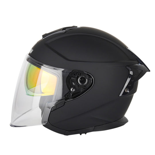Casque d'équitation à double objectif pour moto et vélo électrique SOMAN, taille: XXL (noir mat)