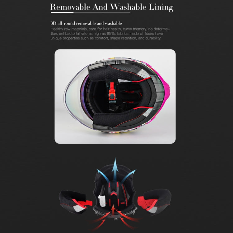 SOMAN Motorcycle Electric Bicycle Dual Lens Riding Helmet, Size: S(Black Red) by SOMAN