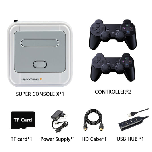 Super Console X 64GB 30000+ Games Wireless 4K HD 3D Double Game Console Box, US Plug by buy2fix