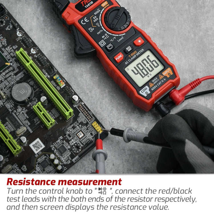 TASI TA811A Clamp Meter High Accuracy AC DC Voltage Ammeter - Digital Multimeter by TASI | Online Shopping UK | buy2fix