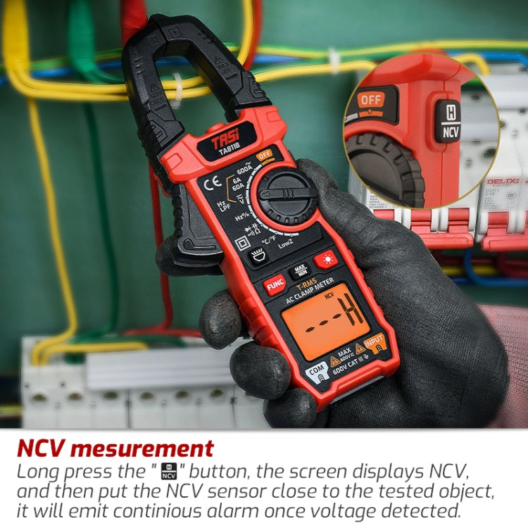 TASI TA811A Clamp Meter High Accuracy AC DC Voltage Ammeter - Digital Multimeter by TASI | Online Shopping UK | buy2fix