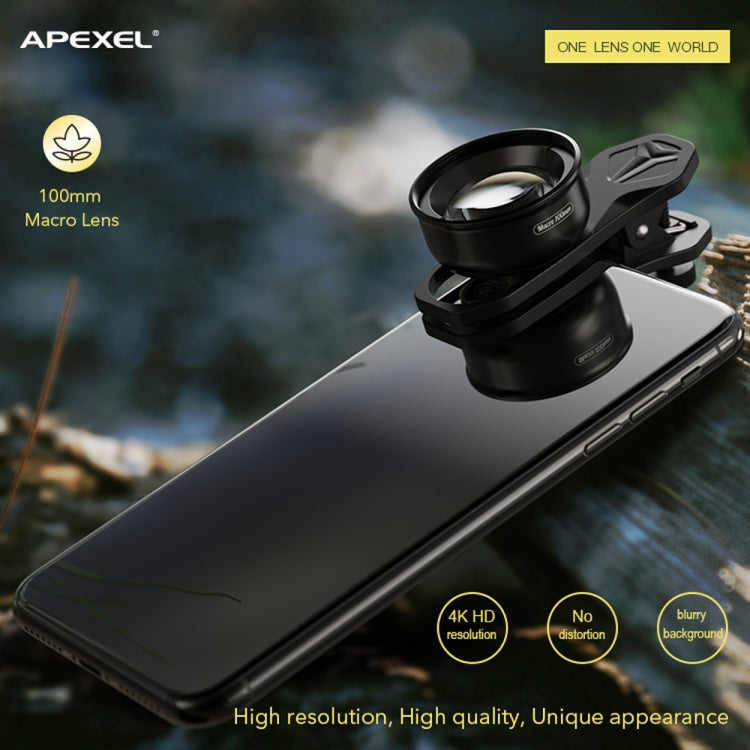 APEXEL APL-HB100MM HD Insect Jewelry 100 Micro External Mobile Phone Lens(Telephoto Clip) - Macro & Wide-angle by APEXEL | Online Shopping UK | buy2fix