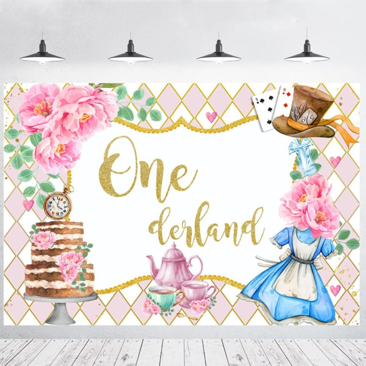 210x150cm Tea Party Tea Cup Teapot Birthday Backdrop Cloth -  by buy2fix | Online Shopping UK | buy2fix