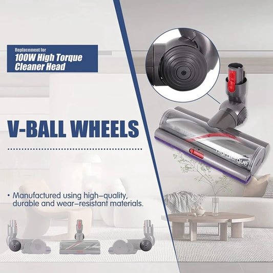 For Dyson V10 / V11 Vacuum Cleaner 100W High Torque Suction Head V-Ball Wheels by buy2fix
