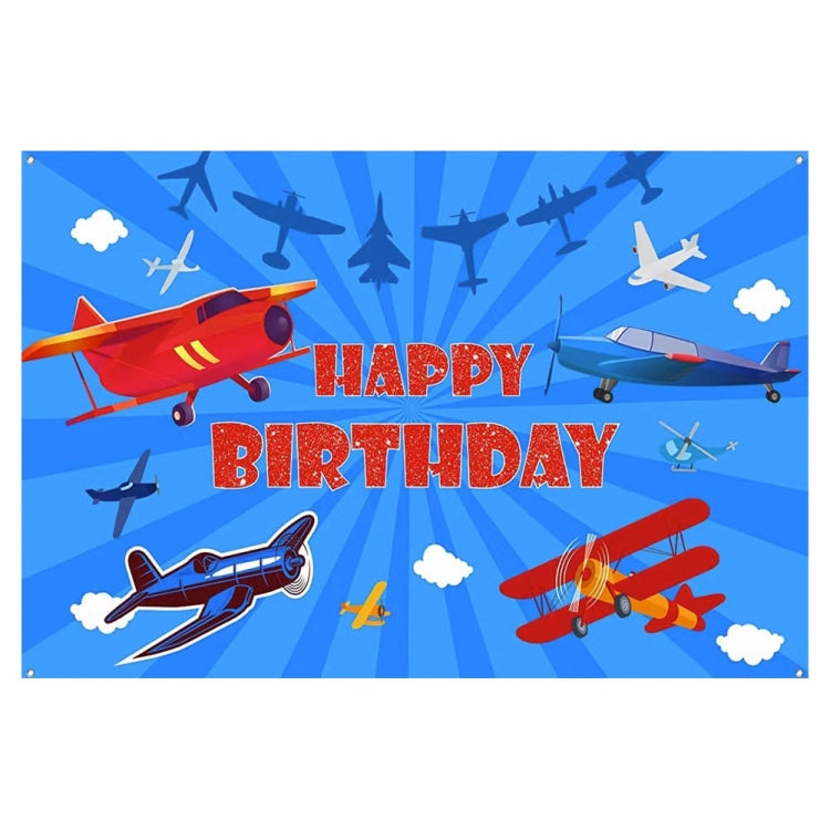 210x150cm Airplane Theme Birthday Background Cloth Children Birthday Party Decoration Photography Background by buy2fix