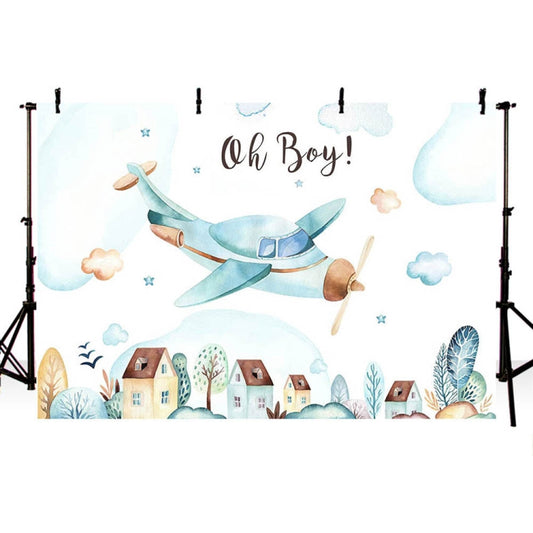 210x150cm Aircraft Theme Birthday Background Cloth Party Decoration Photography Background by buy2fix
