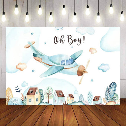 210x150cm Aircraft Theme Birthday Background Cloth Party Decoration Photography Background by buy2fix