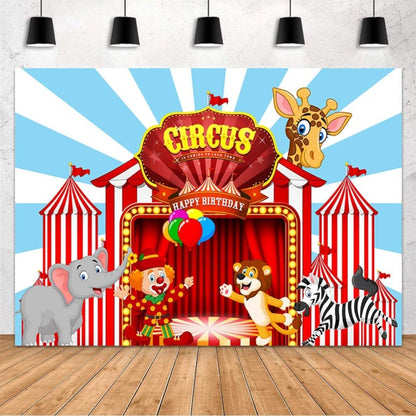 Circus Backdrop Carnival Party Decorations Banner For Birthday 210 x 150cm by buy2fix