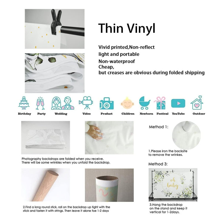 210x180cm Donut Cartoon Children Birthday Background Cloth by buy2fix