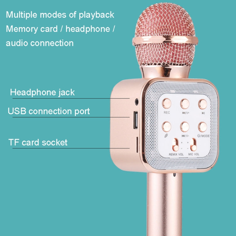 WS-1818 LED Light Flashing Microphone Self-contained Audio Bluetooth Wireless Microphone(Black) - Microphone by buy2fix | Online Shopping UK | buy2fix