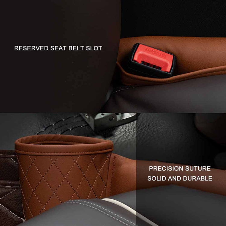Car Seat Gap Leak-Proof Plugs Debris Storage Bag, Color: Dark Brown Principal Driver by buy2fix