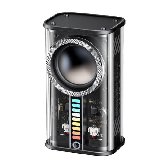 REMAX RB-M68 Transparent Mecha Wireless Bluetooth Speaker Desktop Small Speaker(Black) - Mini Speaker by REMAX | Online Shopping UK | buy2fix