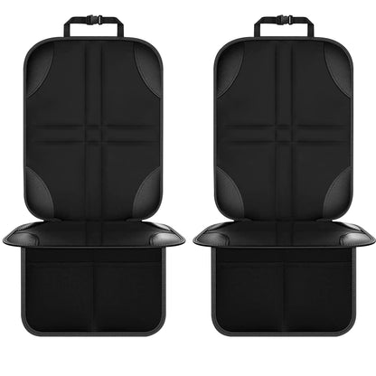 2pcs Child Car Seat Protector Non-Slip Base Material + Waterproof 600D Fabric(Black Line) by buy2fix