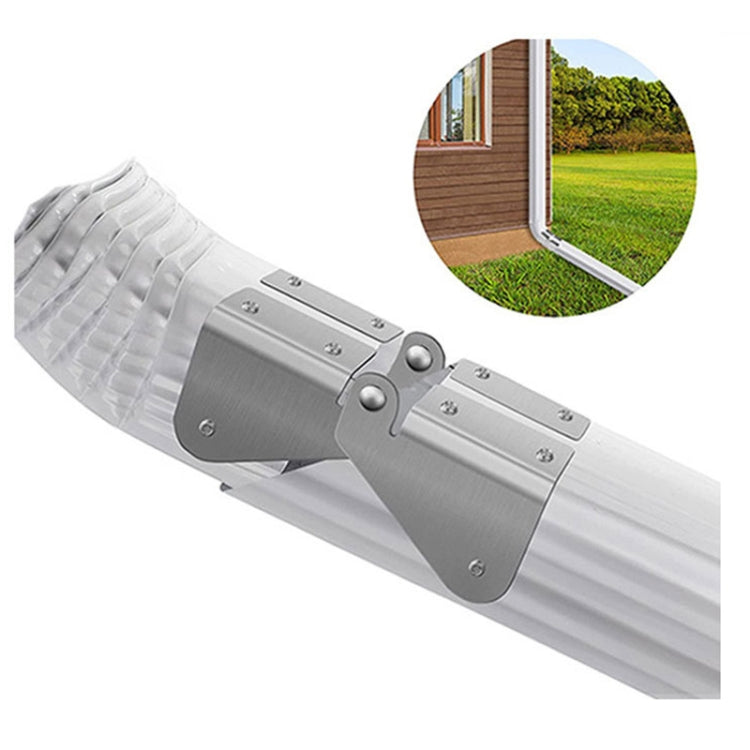 4pcs Gutter Extension Hinge Downspout Extension Flip-Up Hinge For Rectangle Or Square Downspout - Pipes & Fittings by buy2fix | Online Shopping UK | buy2fix