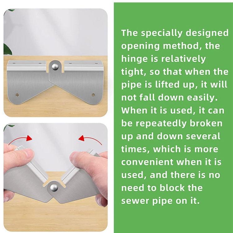 4pcs Gutter Extension Hinge Downspout Extension Flip-Up Hinge For Rectangle Or Square Downspout - Pipes & Fittings by buy2fix | Online Shopping UK | buy2fix