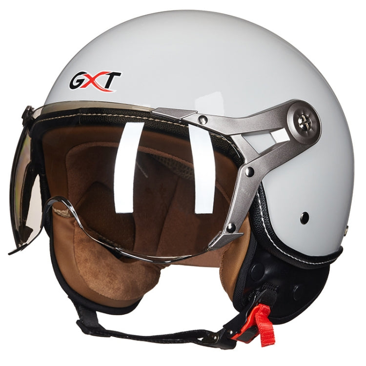 GXT Electric Vehicle Half Cover Helmet Four Seasons Retro Helmet, Size: L(Cold Gray) - Helmets by GXT | Online Shopping UK | buy2fix