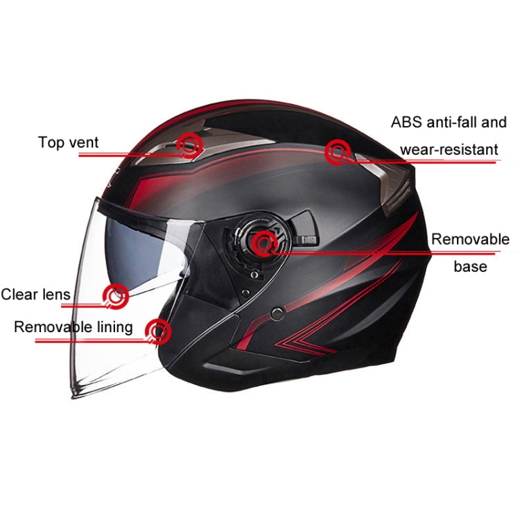 GXT 708 Electric Vehicle Dual Lens Helmet Four Seasons Safety Helmet, Size: L(Light Pink) - Helmets by GXT | Online Shopping UK | buy2fix