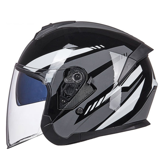 GXT Electric Vehicle Four Seasons Sun Protection & Windshield Double Lens Helmet, Size: XL(Bright Black Gray) - Helmets by GXT | Online Shopping UK | buy2fix