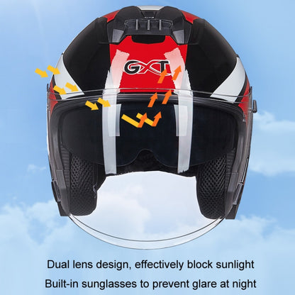 GXT Electric Vehicle Four Seasons Sun Protection & Windshield Double Lens Helmet, Size: L(Matt Black) - Helmets by GXT | Online Shopping UK | buy2fix