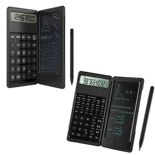 Basic Model 6 inch Learning Business Office Portable Foldable LCD Writing Board Calculator by buy2fix