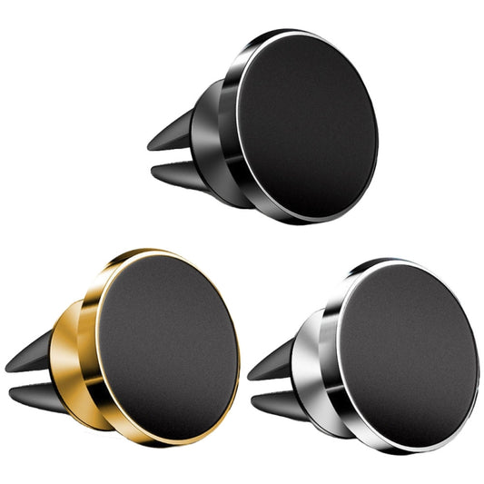 Air Outlet Type Aluminum Alloy Car Magnetic Suction Bracket Navigation Phone Holder(Gold) by buy2fix