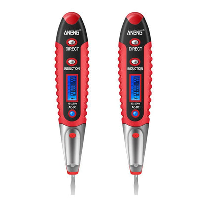 ANENG VD700 2pcs Sound and Light Alarm Non-contact Digital Display Sensor Multi-function Test Pen(Black Red) - Voltage Detector by ANENG | Online Shopping UK | buy2fix