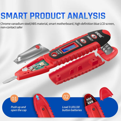 ANENG VD700 2pcs Sound and Light Alarm Non-contact Digital Display Sensor Multi-function Test Pen(Black Yellow) - Voltage Detector by ANENG | Online Shopping UK | buy2fix
