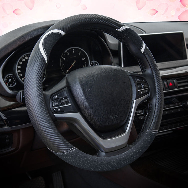 38cm Cute Rabbit Women Cartoon Car Steering Wheel Cover, Color: Round Black by buy2fix