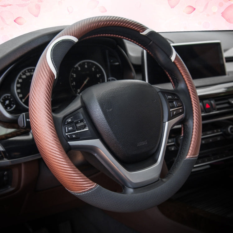 38cm Cute Rabbit Women Cartoon Car Steering Wheel Cover, Color: Round Black Boffee by buy2fix