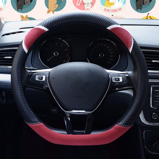38cm Cute Rabbit Women Cartoon Car Steering Wheel Cover, Color: D Type Black Red by buy2fix