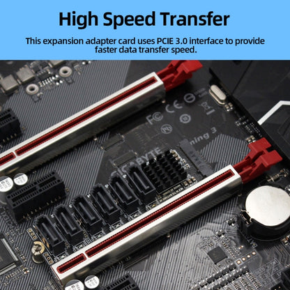 M2 M-EKY PCIE3.0 To SATA6G Transfer Expansion Card 6 Port Hard Disk Expansion Adapter Card(PH516) - Card Adapter by buy2fix | Online Shopping UK | buy2fix