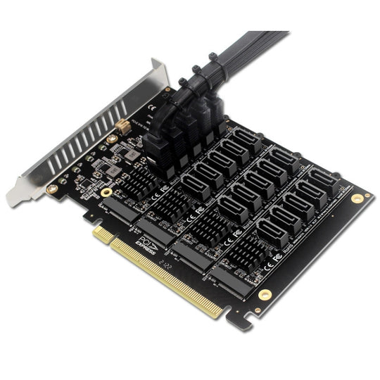 Carte de transfert SATA 20 ports d'extension de matrice RAID PCIEX16 NVME M.2