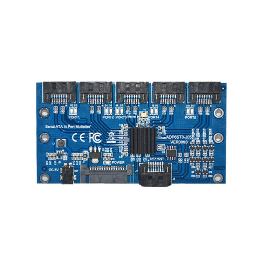 SATA3.0 6Gbps JMB575 Chip SATA Expansion Card 1 to 5 Port Riser Card by buy2fix