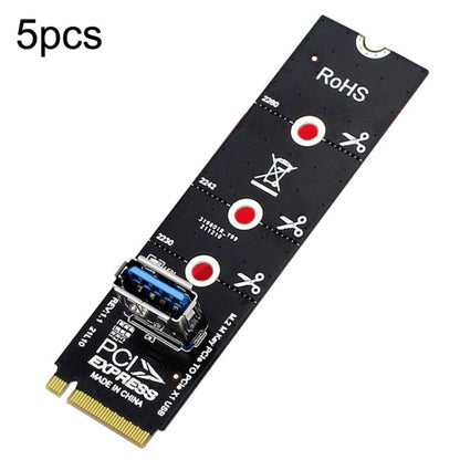 5pcs NGFF M.2 Rotor PCI-E Channel USB3.0 Transfer Card Graphics Extension Transfer(Black) - Add-on Cards by buy2fix | Online Shopping UK | buy2fix