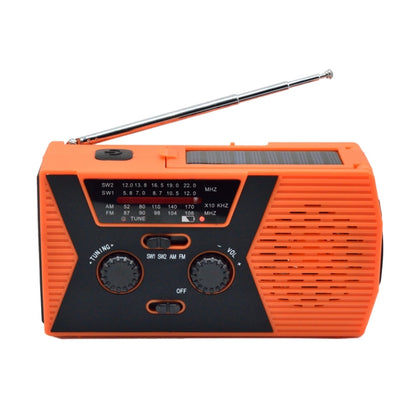 AM/FM/NoAA 2000mAh Emergency Radio Portable Hand Crank Solar Powered Radio(Orange) - Radio Player by buy2fix | Online Shopping UK | buy2fix