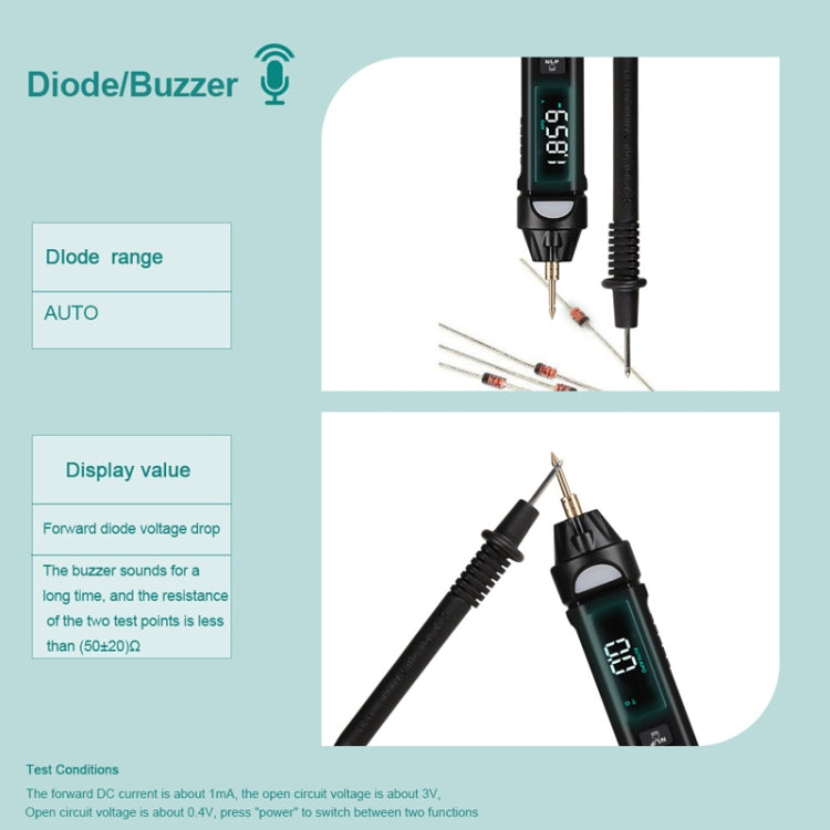 WinAPEX  ET8906  Digital Multimeter Voltage Test Pen Capacitance Meter Diode NVC Tester - Digital Multimeter by WinAPEX | Online Shopping UK | buy2fix