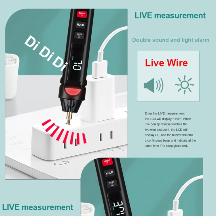 WinAPEX  ET8906  Digital Multimeter Voltage Test Pen Capacitance Meter Diode NVC Tester - Digital Multimeter by WinAPEX | Online Shopping UK | buy2fix