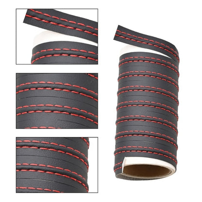 0.5m Car Center Console Interior Modification Leather Gap Strip(Black Red) - Car Interior Mouldings by buy2fix | Online Shopping UK | buy2fix