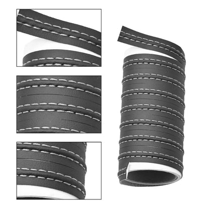 8m Car Center Console Interior Modification Leather Gap Strip(Black Beige) by buy2fix