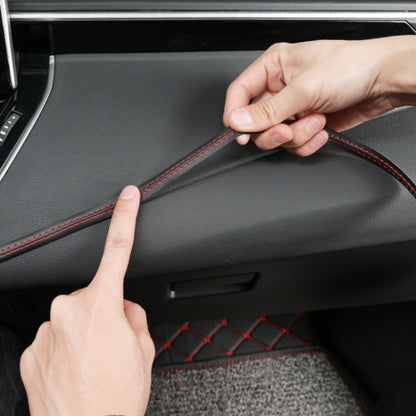 2m Car Center Console Interior Modification Leather Gap Strip(Black Blue) by buy2fix