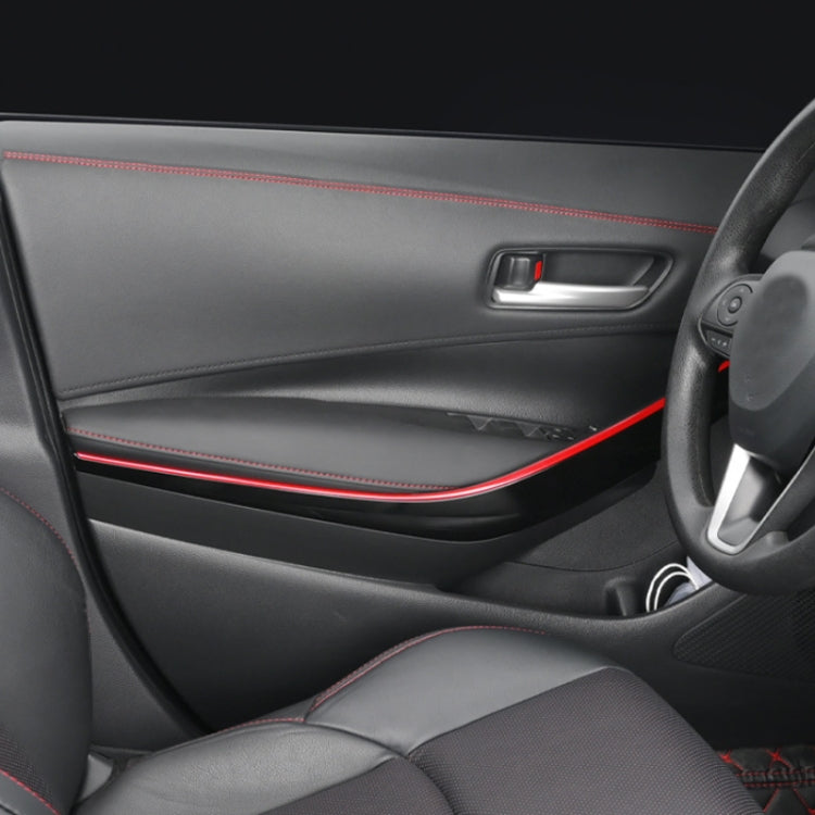 2m Car Center Console Interior Modification Leather Gap Strip(Black Blue) by buy2fix